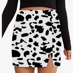 Cow Print Pencil Skirt